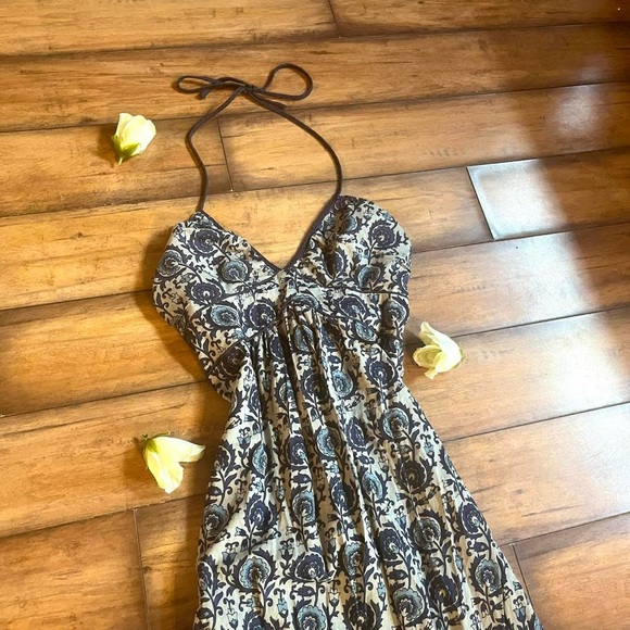 Gorgeous bohemian blue patterned cotton maxi dress 🦋 - Picture 2 of 8